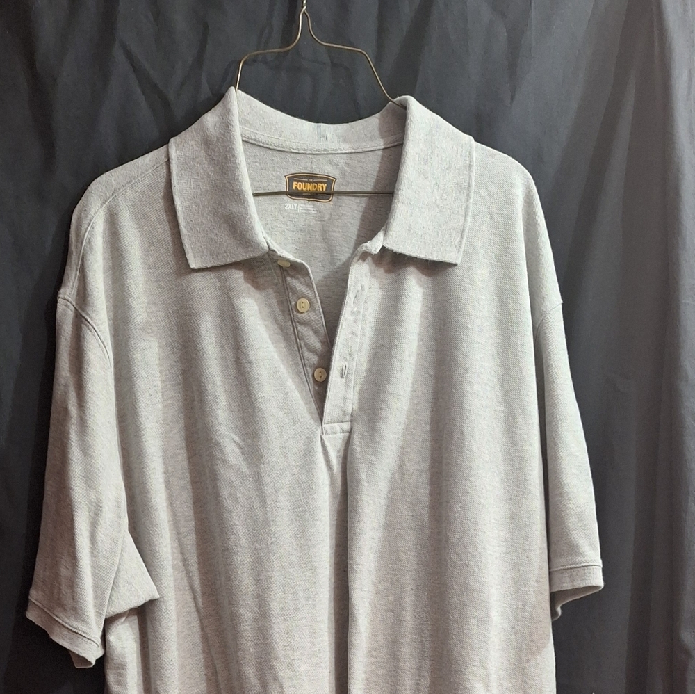 The Foundry Supply Co Gray Polo Shirt Classic Comfort